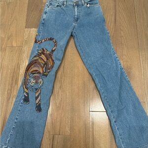 Beaded Blue Jeans